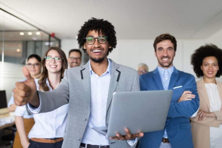 image of office professionals excited over IV infusion hydration therapy programs